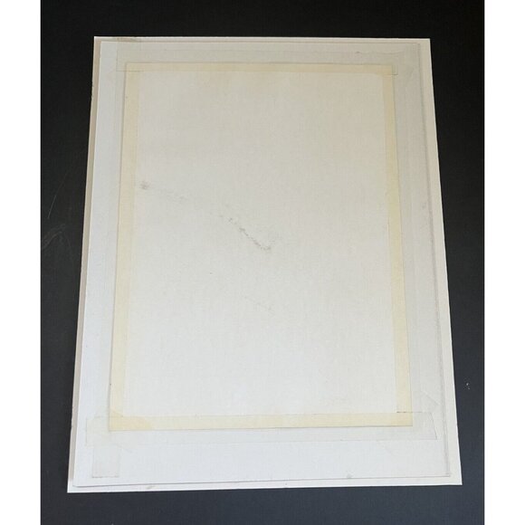 Abstract Ink Drawing Art Photo Print Black White Double Matted 14 x 16" - Picture 9 of 9